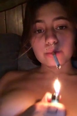 Lia Marie Johnson smoking nip slip